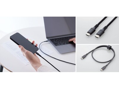 スマートフォンもパソコンも、これ一本で高速充電！高耐久タイプ・シリコンタイプの2つから選べるUSB Power Delivery(最大100W) USB-Cケーブルを新発売