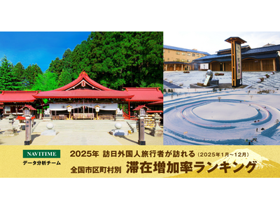 訪日外国人旅行者が訪れる2025年の人気上昇エリアを分析