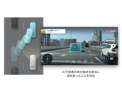 AIとAR搭載の新ドライブレコーダーアプリ 『AiRCAM』、ARによる注意喚起が、踏切と急カーブにも対応。安全運転でポイントも！