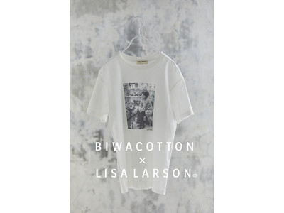 BIWACOTTON　×　LISA LARSON(R)！北欧スウェーデンアーチスト「リサラーソン」のジャパンシリーズに、滋賀県高島市の伝統織物を起源とした「ビワコットン」Tシャツが登場。