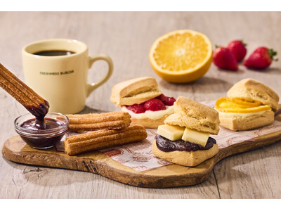 ～ フレッシュネスで楽しむカフェタイム～「作りたてスコーンサンド」がリニューアル。旬のフルーツを使用した...