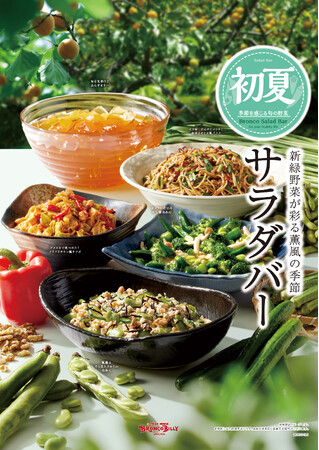 明日への元気をブロンコビリーでチャージ！　空豆やオクラなど太陽の恵みをたっぷり浴びた『初夏サラダバー』を4/25（金）から提供開始