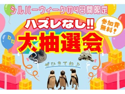 水族館ならではの豪華景品がたくさん！4日間限定のシーパラお楽しみ抽選会を開催。