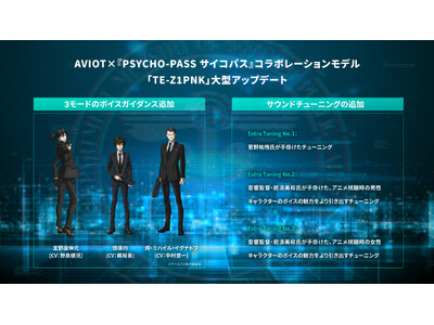 【AVIOT】AVIOT×『PSYCHO-PASS サイコパス』コラボレーションモデル「TE-Z1PNK」大型アップデートのお知らせ