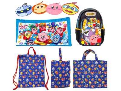 星のカービィ　入園入学グッズ商品発売中！ループタオル、巻きタオル、リュックサック、キルトナップサック、キルトシューズケース・キルトレッスンバッグ