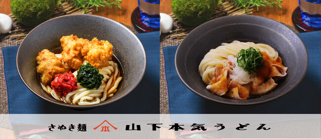 今度の新メニューはさっぱりうどん！今年の夏も猛暑予報、暑さを乗り切る2種類の冷たいうどんが新誕生！『梅と青海苔の鶏天ぶっかけうどん』『冷し豚しゃぶおろしぶっかけうどん』が新発売
