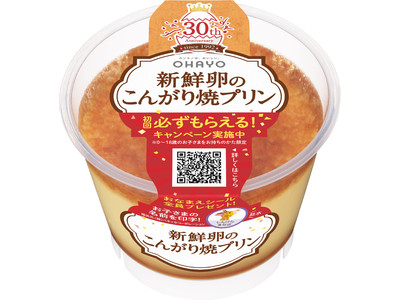 量産品として日本で初めて香ばしい焼き目をつけたオハヨー乳業の「焼プリン」発売30周年を記念し、特設Webサイトをオープン