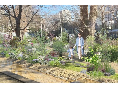 春の草花で東京ミッドタウンの「MIDTOWN BLOSSOM 2024」を彩る／華やかな花々や香り豊かなハーブで都心の癒しの空間を演出