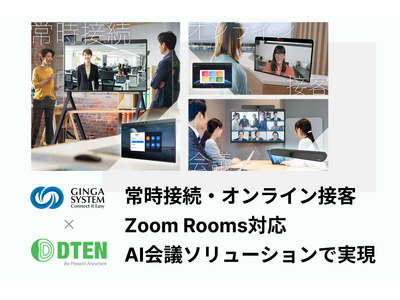 【オフィス革命！】ギンガシステム、DTEN社のZoom Rooms対応AI搭載ビデオ会議ソリューションでオンライン接客と常時接続型コラボレーションを実現