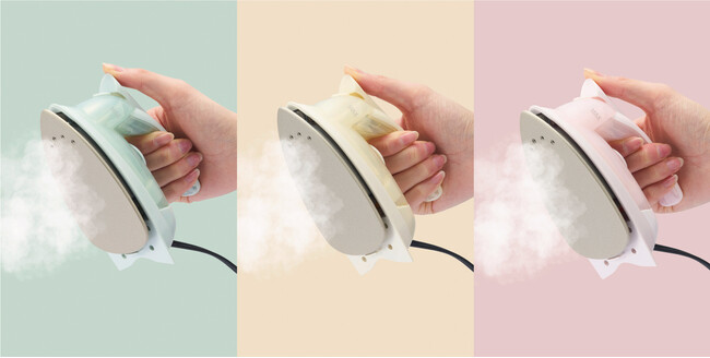 襟・袖のポイント使いや、ぬい活・手芸にも大活躍「ミニスチームアイロン」からパステルカラーの新色発売