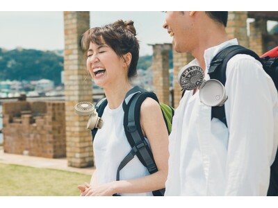 クリップ付きで日傘やリュックに取り付けられる風速従来比1.8倍の「コンパクトターボファン ミニクリ」を発売