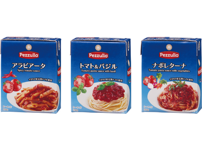 本場イタリアパスタブランド「ペズロ」からパスタソースが新登場＜アラビアータ＞＜トマト＆バジル＞＜ナポレターナ>の3種を展開