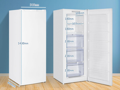 【霜取り不要でお手入れ簡単】5段収納でたっぷり保存できる1ドア冷凍庫161Lを、ジェネリック家電ブランド「MAXZEN」より2023年6月下旬に発売
