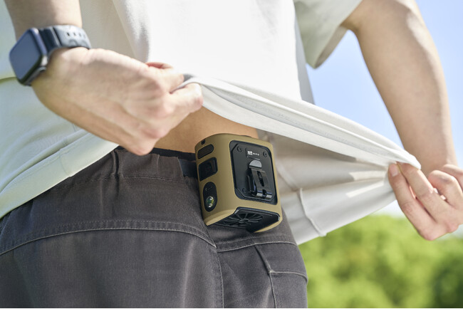 夏の“ムレ・暑さ”対策に。WAQから腰に装着する送風ギア「FIELD WAIST FAN」発売開始