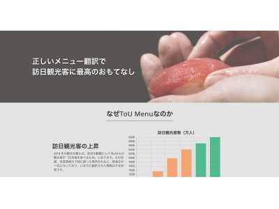 多言語グルメ情報サービス『ToU Menu』開始のお知らせ