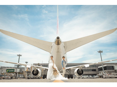 飛行機を前に、心に残るウェディング写真を―「成田空港フォトウェディングプラン」を2月10日から販売開始します