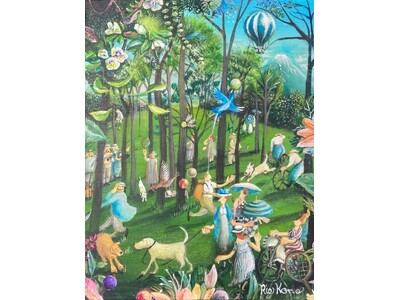 【伊勢丹新宿店】欧米でも人気「河野里枝 作品展」2/7(水)～開催中。 ファンの多い気球や風船などのモチ...