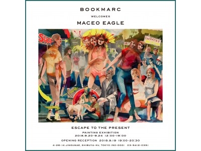 ブルックリンのKINFOLKの創設者で美術家のメイシオ・イーグルの初ペインティング作品集が登場。その出版を記念しアート・エキシビションを『BOOKMARC』にて開催！