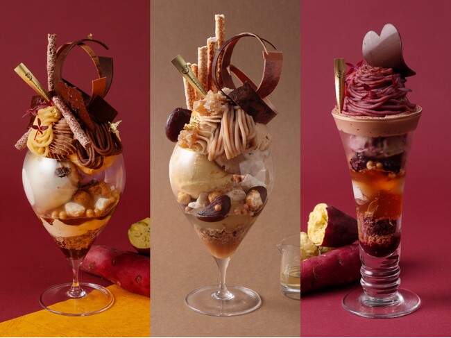 【パティスリー&カフェデリーモ】和栗や紫芋など秋の味覚とチョコレートの組み合わせ!季節限定のモンブランパフェ発売