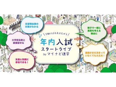 『マイナビ進学』、高校3年生とその保護者を対象に、年内入試の悩みに寄り添うイベント「年内入試スタートライ...