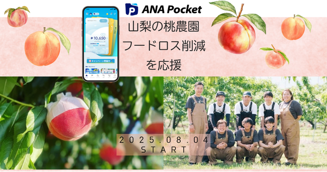 ANA Pocketで桃のフードロス削減へ