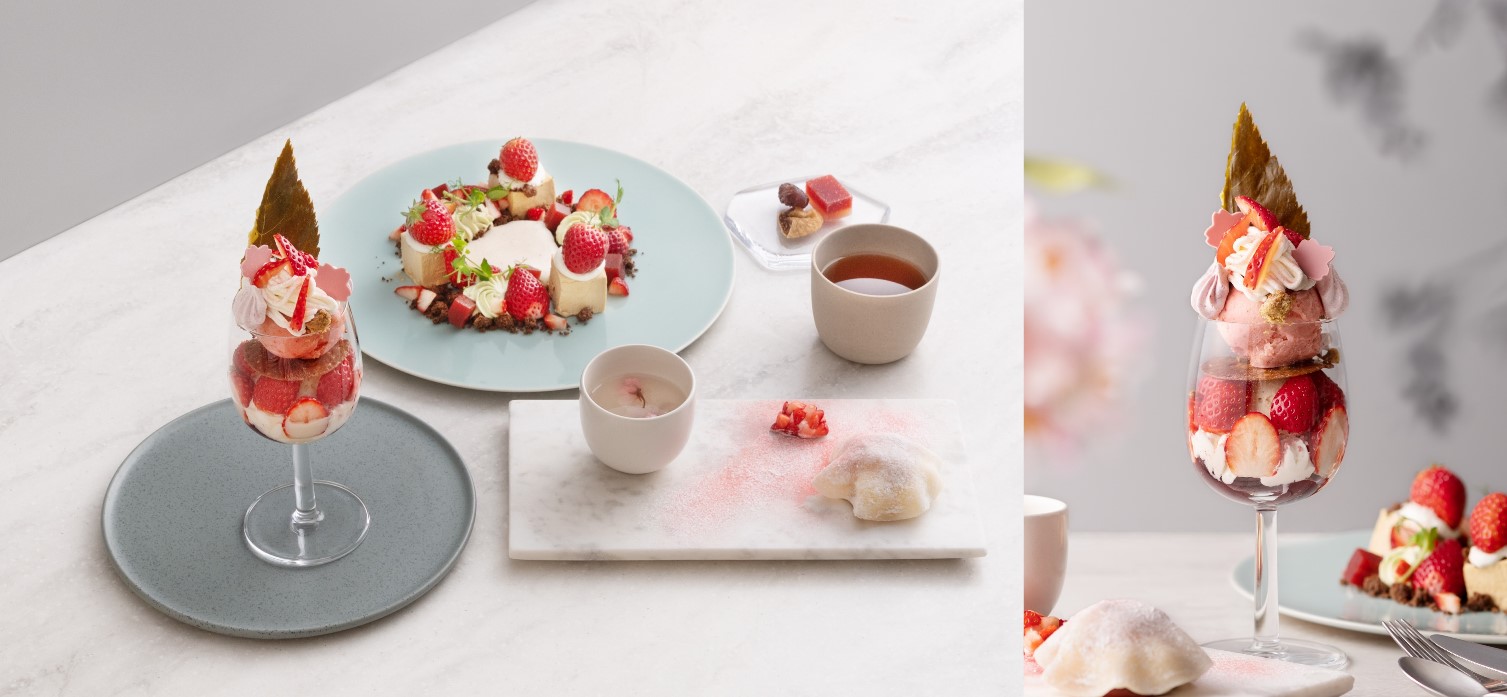 銀座の美の複合施設「Beauty Connection Ginza」2F フルーツのフルコース専門店「フルーツサロン」“いちご×桜” 春の贅沢フルコースが3月17日より登場