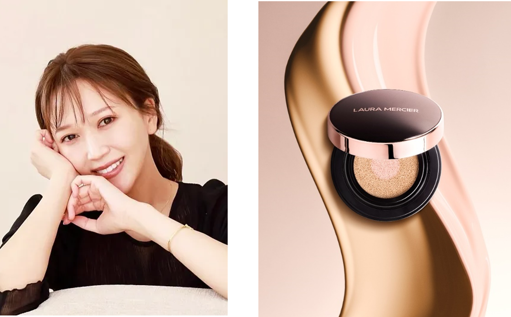 【LAURA MERCIER ベスコス獲得記念】 人気の秘訣を徹底解明！クッションファンデーションの魅力を語るインスタライブにヘアメイクアーティストのNADEAさんが登場！