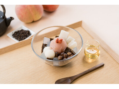 【秋の涼味】「桃とほうじ茶のあんみつ」9月限定で販売開始