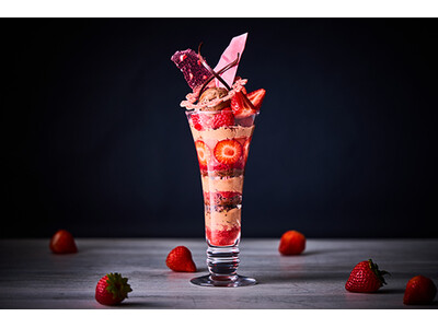 【ホテルメトロポリタン】2月限定！数々の賞を受賞した苺「あまりん」を使用した至福の「Premium Seasonal Parfait」