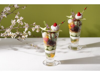 【ホテルニューグランド】“日本の春”を華やかなビジュアルで表現！「抹茶パフェ」（コーヒーハウス ザ・カフェ）