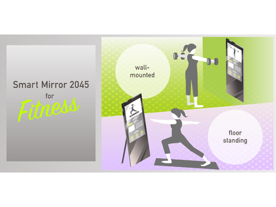 インターネット × 鏡で新たなフィットネス体験。フィットネス専用スマートミラー「Smart Mirror 2045 for Fitness」販売開始