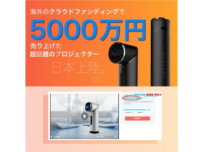 海外のクラウドファンディングで5000万円資金を調達した、超話題のモバイルプロジェクター「X-01」遂に日本上陸！