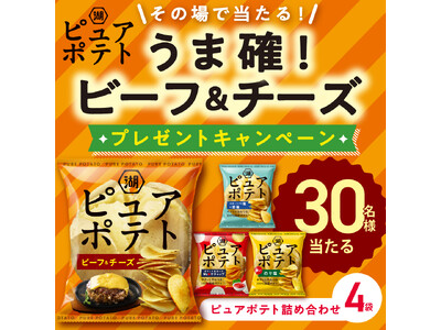 【「ピュアポテト ビーフ＆チーズ」発売記念Xキャンペーンを実施！】ピュアポテト4種詰め合わせを抽選で30名様にプレゼント