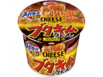 スーパーカップ1.5倍　ブタキムチーズ味うどん　新発売