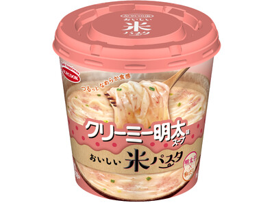 米パスタ　クリーミー明太味スープ　新発売