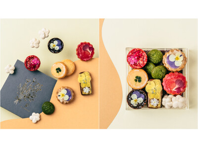 蓋をあけると満開の“食べられる花”のクッキーが登場！食べられる押し花をふんだんにつかったクッキー缶「ママルニー」。銀座三越本館地下2階「ギンザスイーツパークI」にて限定販売