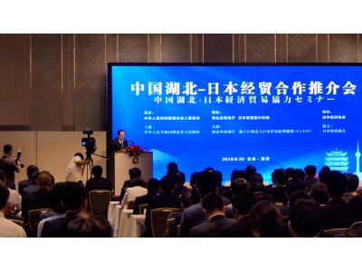 中国・湖北省人民政府主催経済貿易協力セミナーに大型LEDビジョンが登場！