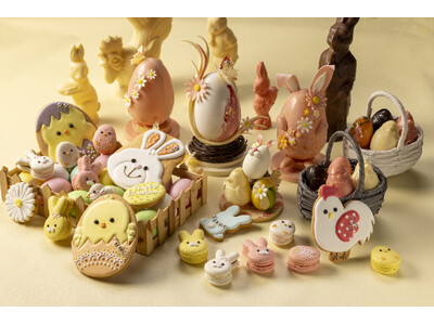 チョコレートでつくる芸術品！“うさ耳”をつけたイースターエッグやうさぎモチーフの新作あんパンが続々登場！...