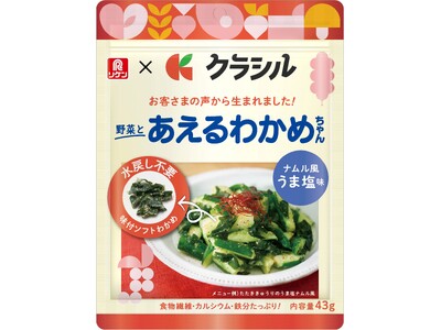 もう1品！の副菜がパパっとできちゃう 水戻し不要の味付きわかめ 「あえるわかめちゃん(R) ナムル風うま...