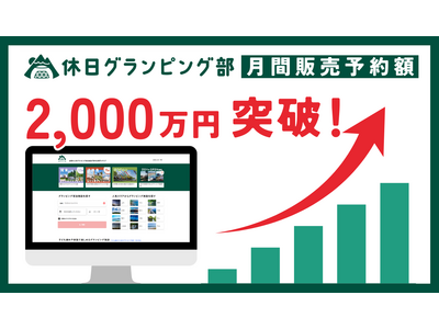 グランピング専門サイト『休日グランピング部』、サイトOPEN3ヵ月で月間販売予約額2,000万円を突破！