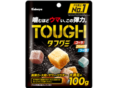 カバヤ食品『タフグミ』ブランド年間売上100億円を突破主力製品『タフグミ』は3年連続市場売上No.1を獲得