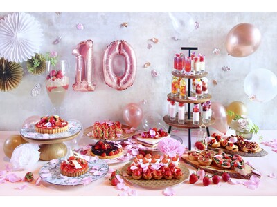 10周年を祝うイチゴの祭典◇スイーツブッフェ「ストロベリーアニバーサリー」を開催