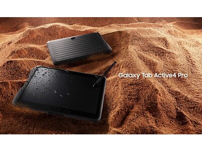 雨風に強いIP68対応の頑丈な業務用タブレット「Galaxy Tab Active4 Pro」流速・流量計測機器として洪水災害時に活躍