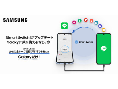 ついに「LINEの全トーク履歴(15日以上前)※1」のデータ移行が可能にGalaxyデータ移行「Smart Switch」が7月10日にアップデート