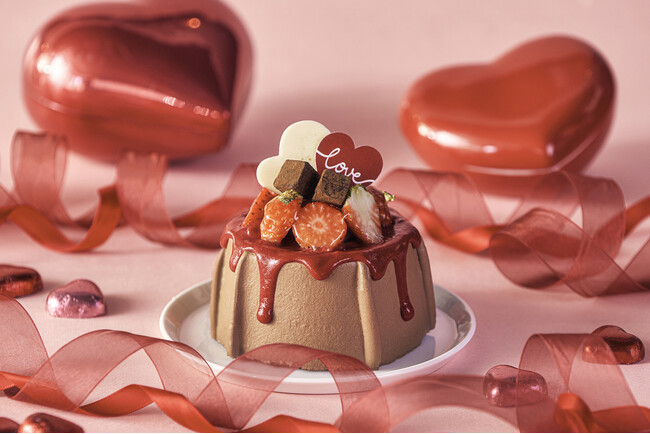 プレスリリース「バレンタインに想いを伝える甘酸っぱさ。苺とチョコレートを主役とした特別なシフォンケーキが登場！」のイメージ画像