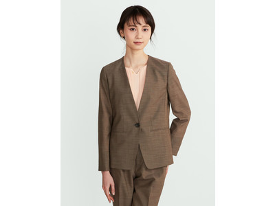 P.S.FAの“軽量セットアップ”に新デザイン登場「軽量ウォッシャブルチェックセットアップ」＆「軽量ウォッシャブルノーカラーセットアップ」