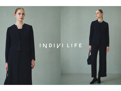 【INDIVI×はるやま】INDIVI 「セミスタンドプリーツOPアンサンブル」「ノーカラーJKパンツフォーマル」１２月１３日より全国のはるやまで販売開始！