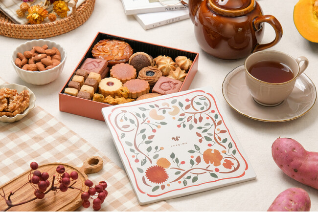 【スナックミー】実りの秋をぎゅっと詰め込んだ『彩りあつめた秋のおすそわけクッキー缶』をオンラインストアで販売開始