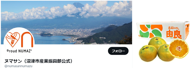 「ヌマサン」フォローで秋にみかんが食べられる！？ 沼津市産業振興部公式Twitter開設記念キャンペーン実施中！