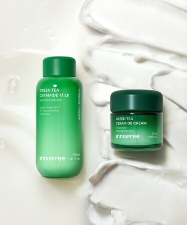 【INNISFREE】ブランド誕生より25年間愛され続ける「グリーンティーライン」の進化。リポソーム美容茶葉×セラミドのミルク化粧水＆クリームが10月1日（水）より順次発売！